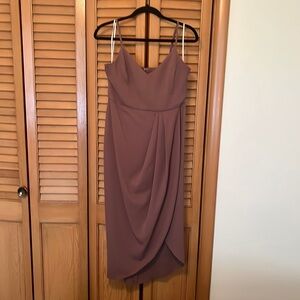 Lulu’s Mauve Midi Dress- Size Medium